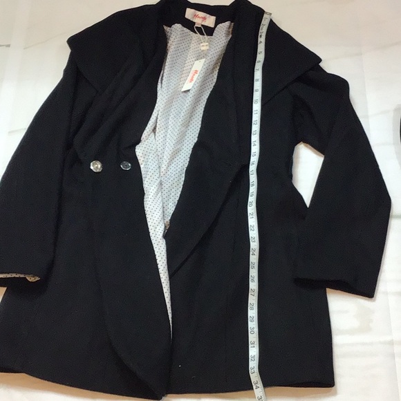Haute wool and poly Women’s Black Jacket 1X NWT - Picture 6 of 8
